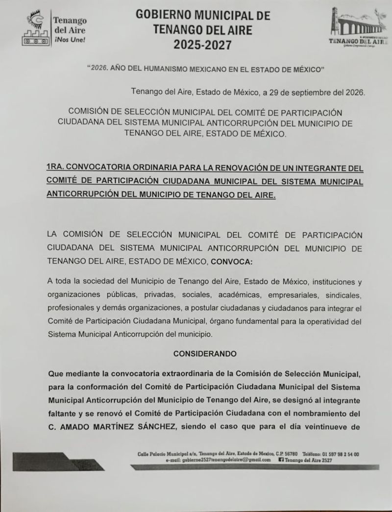 1RA. CONVOCATORIA